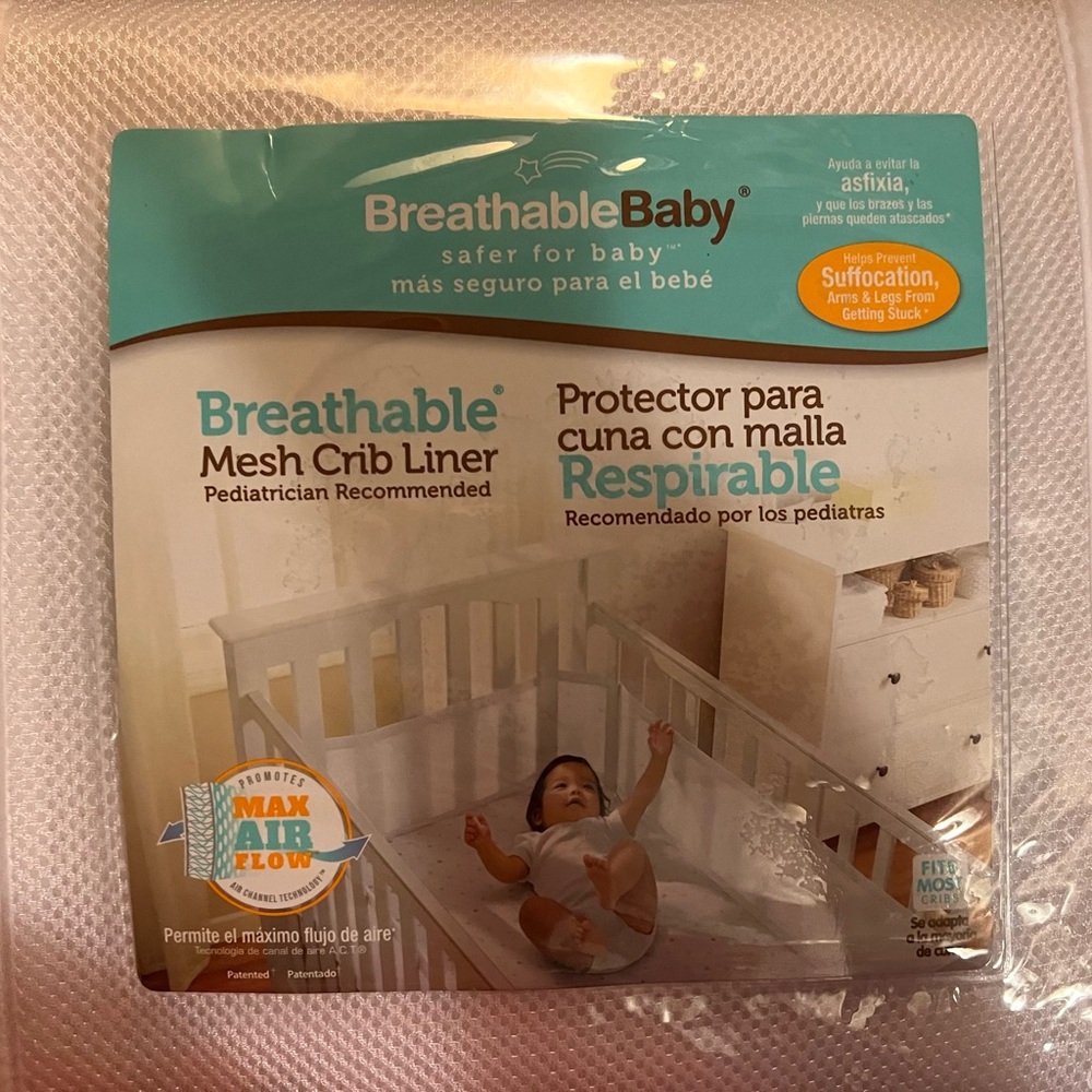 Brand new in packaging BreathableBaby Mesh Crib Liner